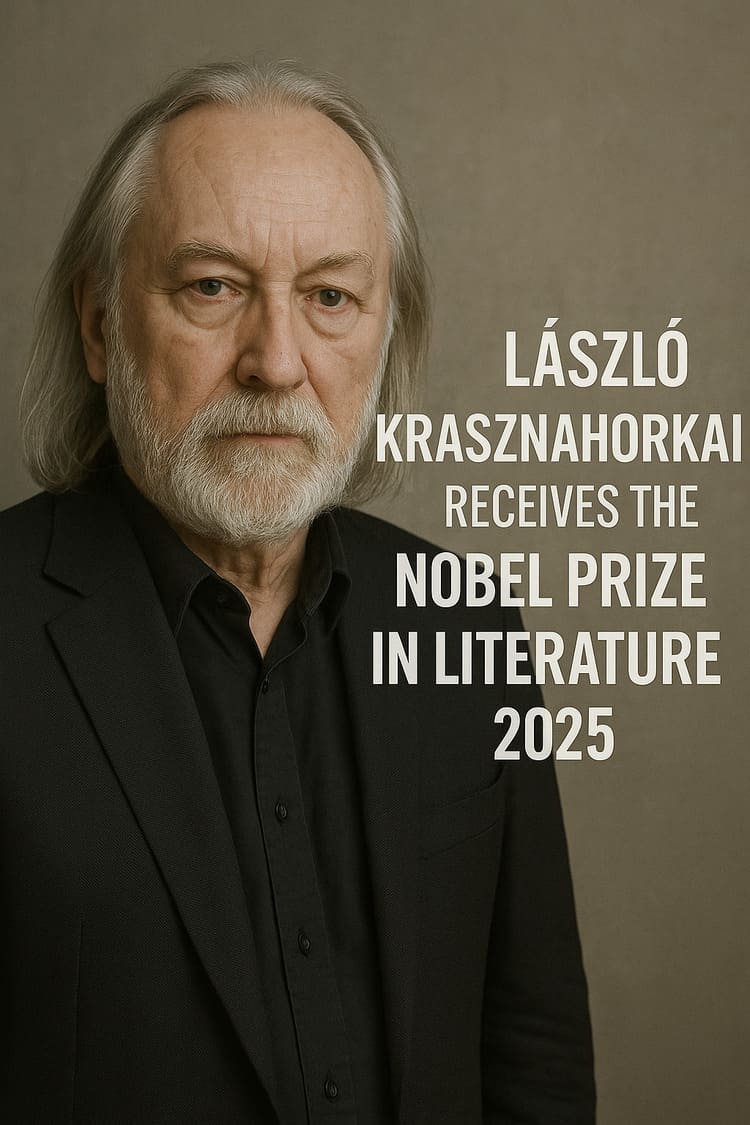 László Krasznahorkai durante una entrevista tras recibir el Nobel de Literatura 2025.